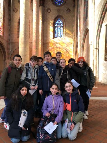 les 5èmes de l'Institut Saint-Dominique de Pau au couvent des Jacobins de Toulouse